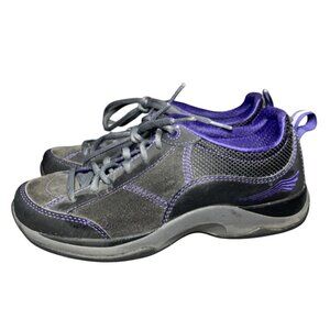 DANSKO Sabrina Womens Sz 6.5 Gray Purple Leather Shoe 4202100240